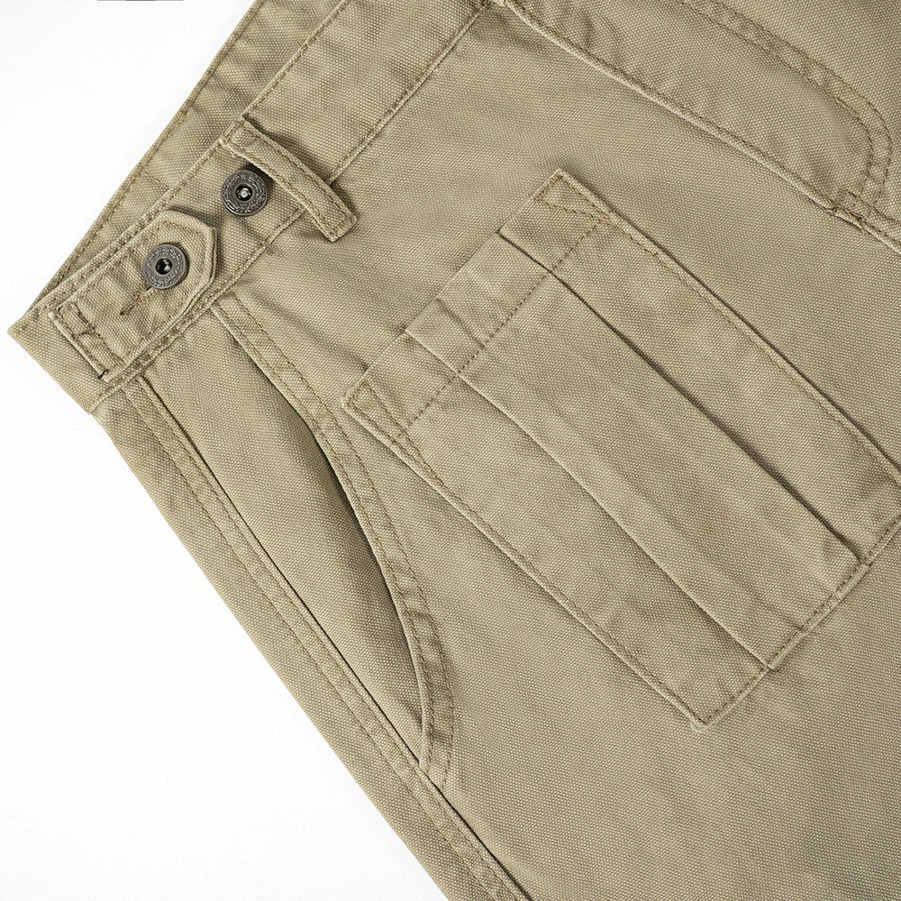 Men’s Loose Fit Straight Leg Workwear Pants with Pleated Design