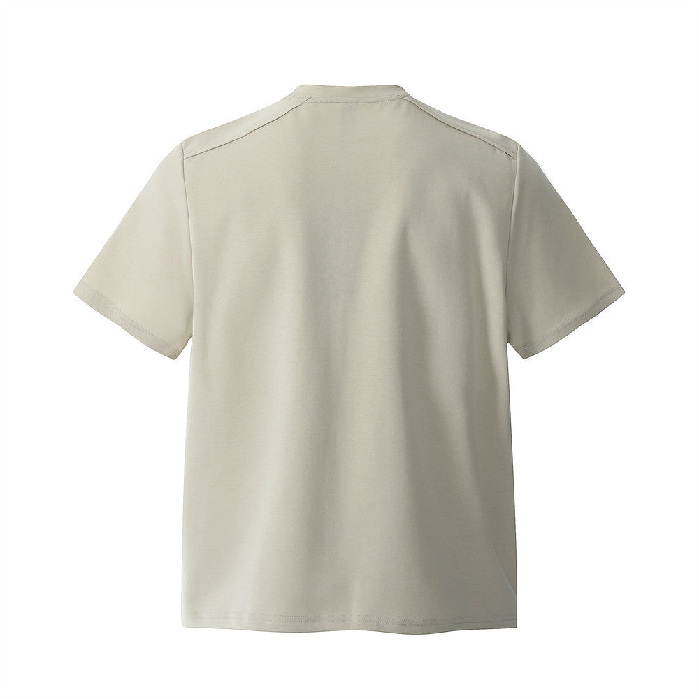 Men’s Loose Fit Heavyweight Short Sleeve Tee with Zipper Detail