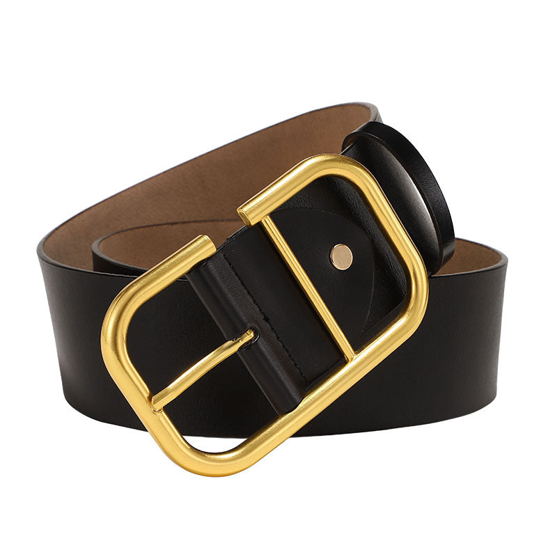 Women’s Cowhide Wide Waist Belt – Decorative Skirt & Coat Belt