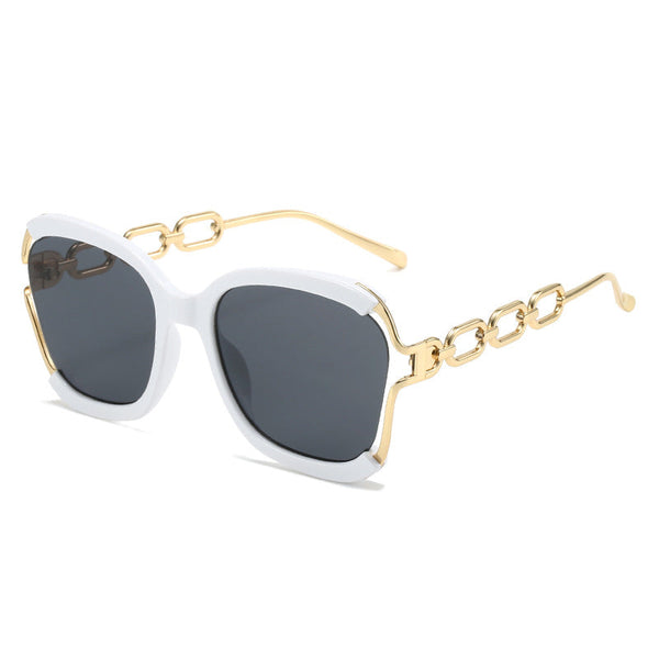 Chains Sunglasses – Metal Hollow UV400 Street Fashion Shades