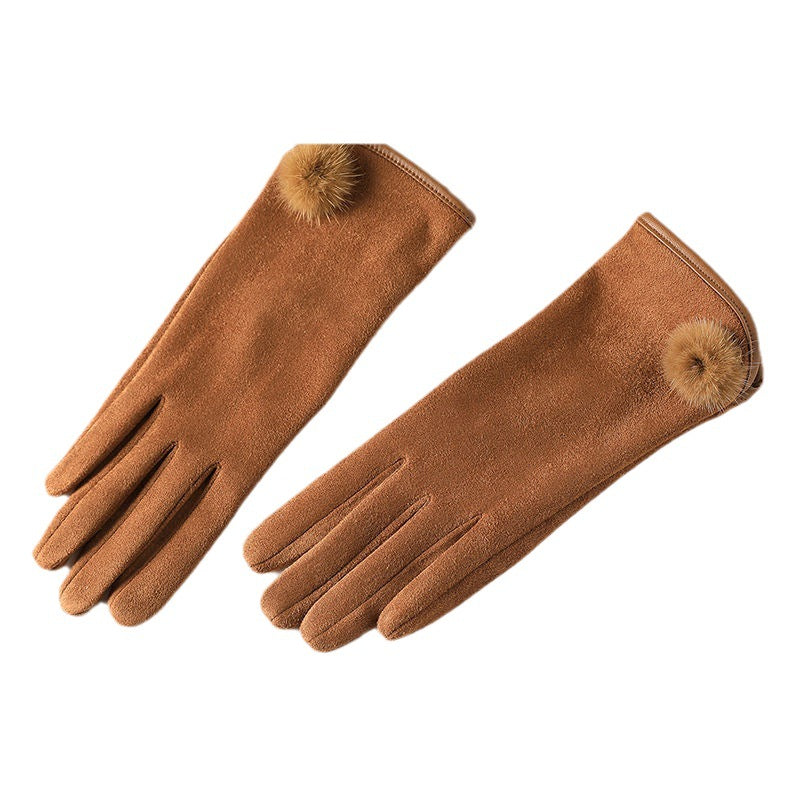 Women’s Korean Style Winter Fleece Gloves – Warm Autumn Fashion