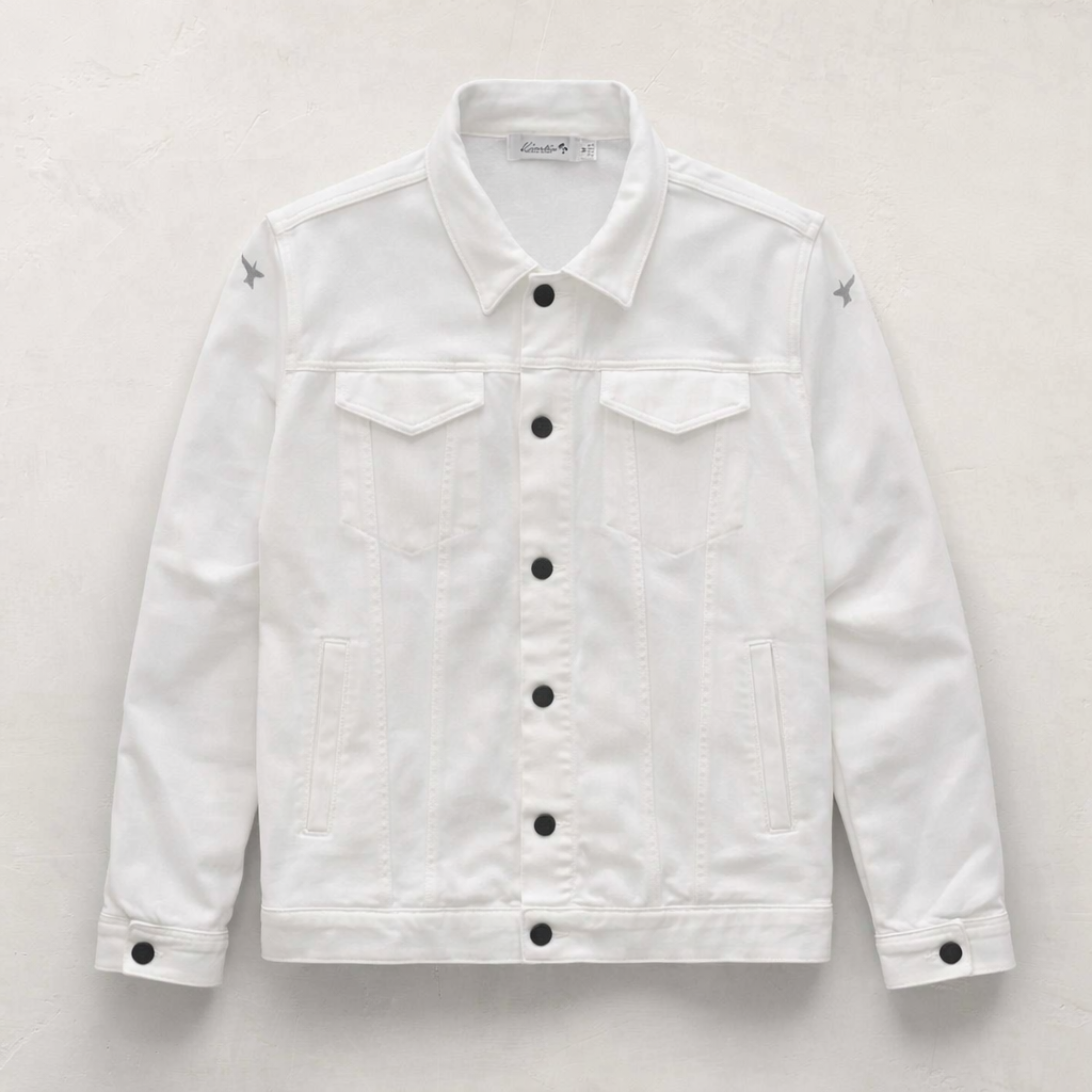 Men’s Beach Birds Jacket – Snow White Casual Outerwear