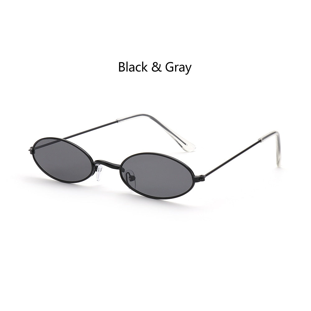 Vintage Small Oval Sunglasses – Retro Fashion Shades (Unisex)