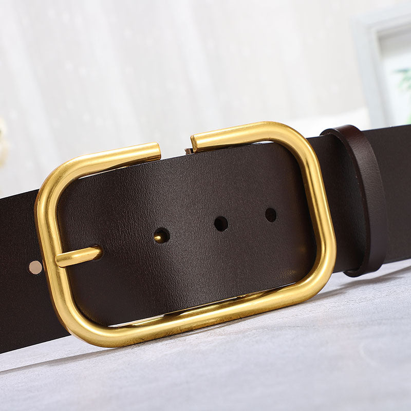 Women’s Cowhide Wide Waist Belt – Decorative Skirt & Coat Belt