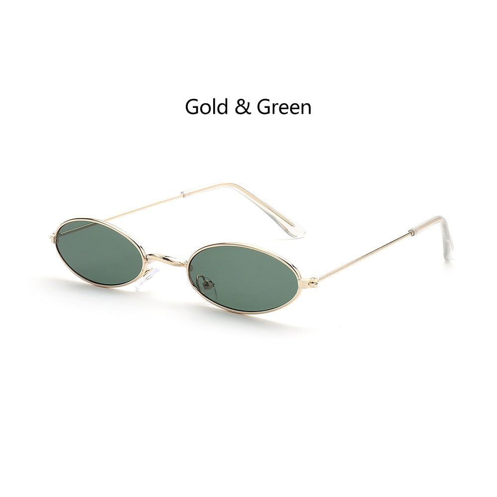 Vintage Small Oval Sunglasses – Retro Fashion Shades (Unisex)