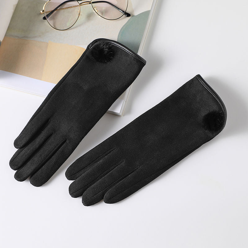 Women’s Korean Style Winter Fleece Gloves – Warm Autumn Fashion