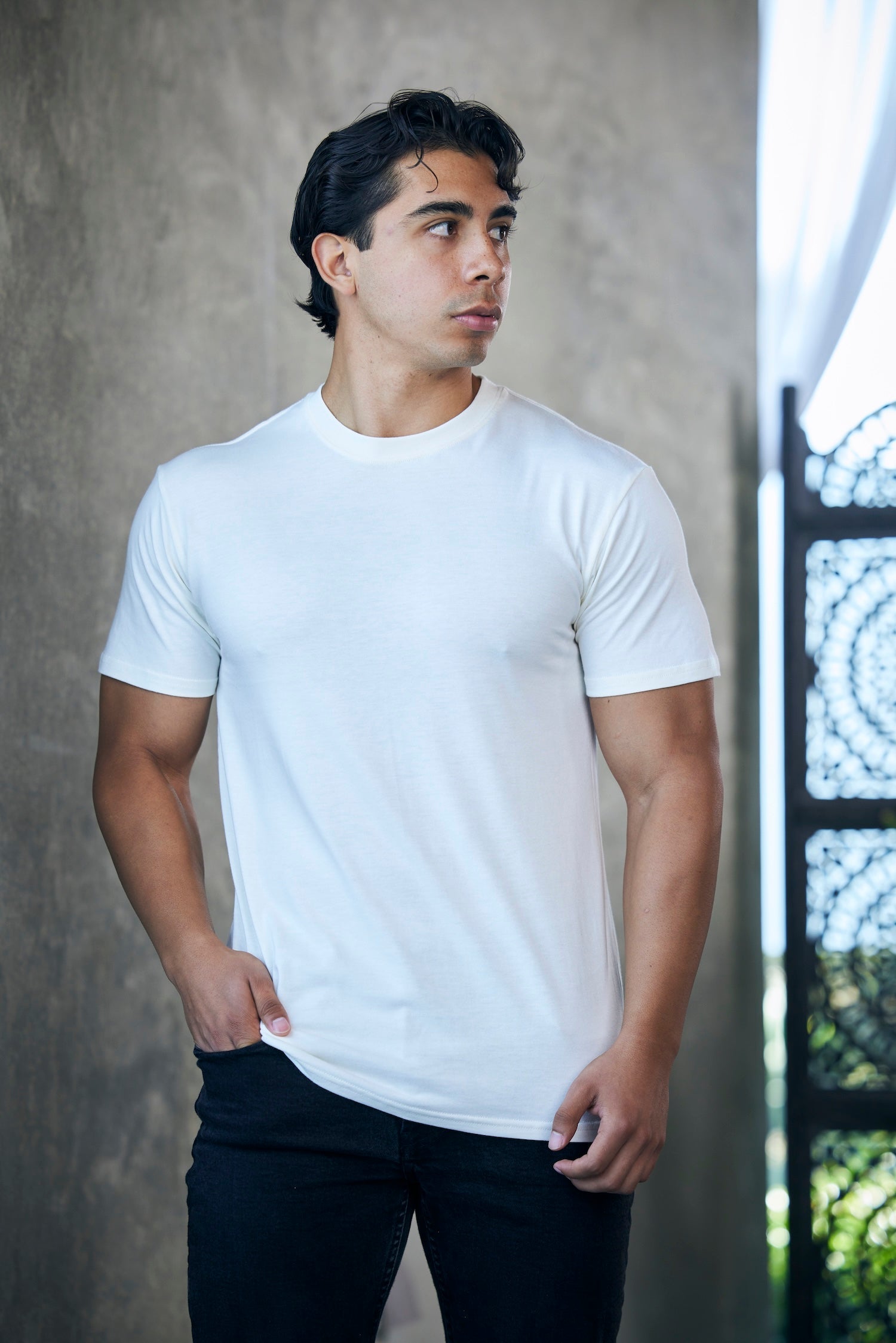 Men’s Bamboo Viscose Organic Cotton Short Sleeve Classic T-Shirt