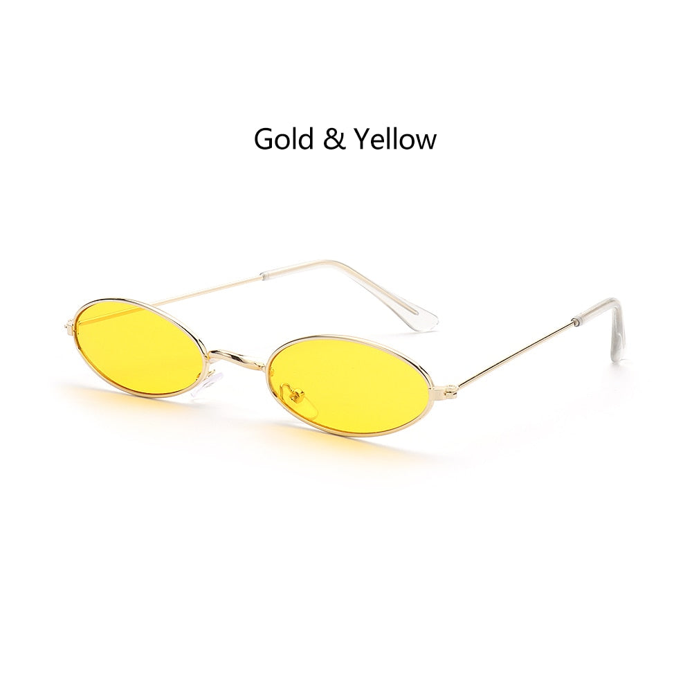 Vintage Small Oval Sunglasses – Retro Fashion Shades (Unisex)