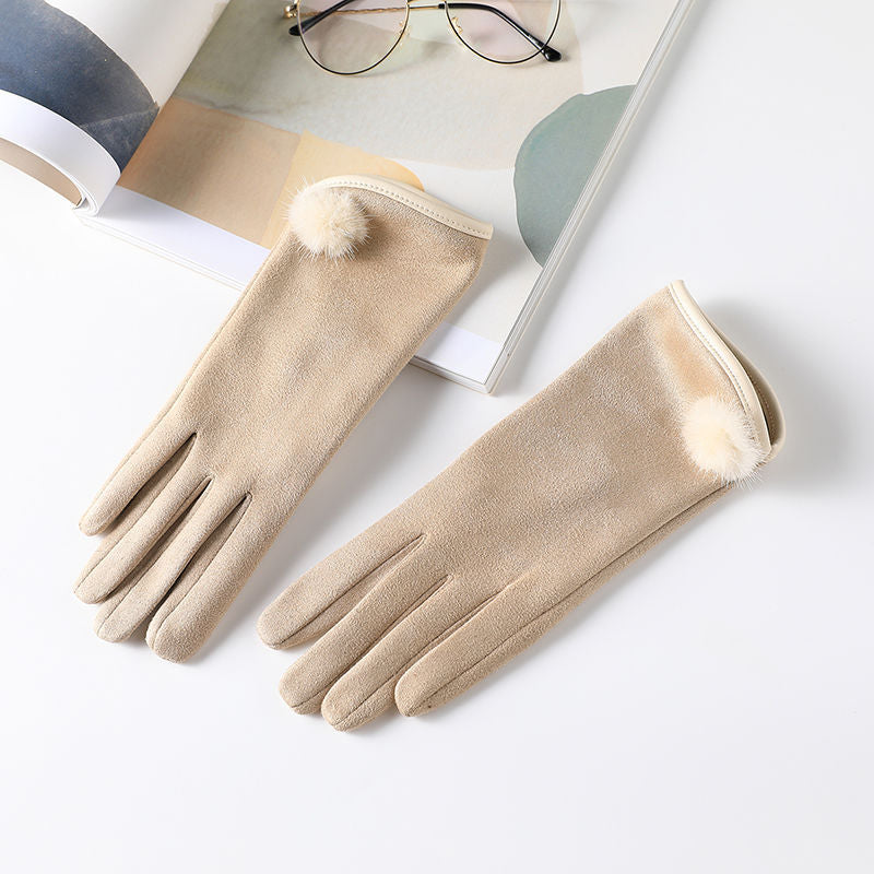 Women’s Korean Style Winter Fleece Gloves – Warm Autumn Fashion