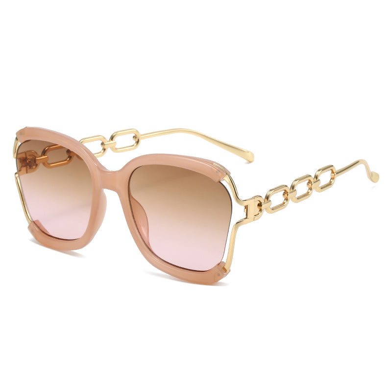 Chains Sunglasses – Metal Hollow UV400 Street Fashion Shades