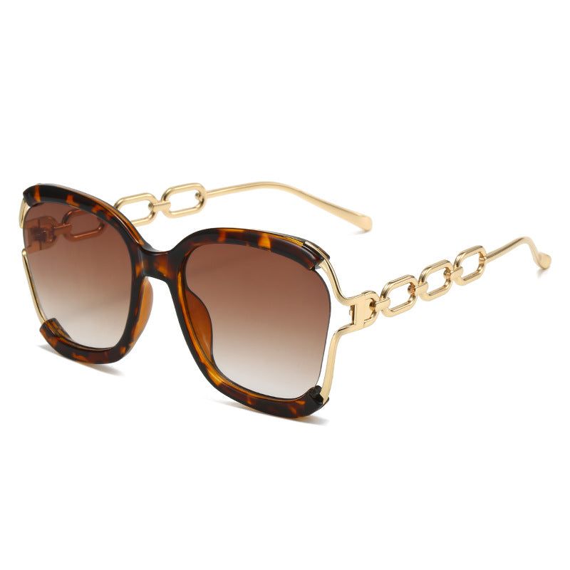 Chains Sunglasses – Metal Hollow UV400 Street Fashion Shades