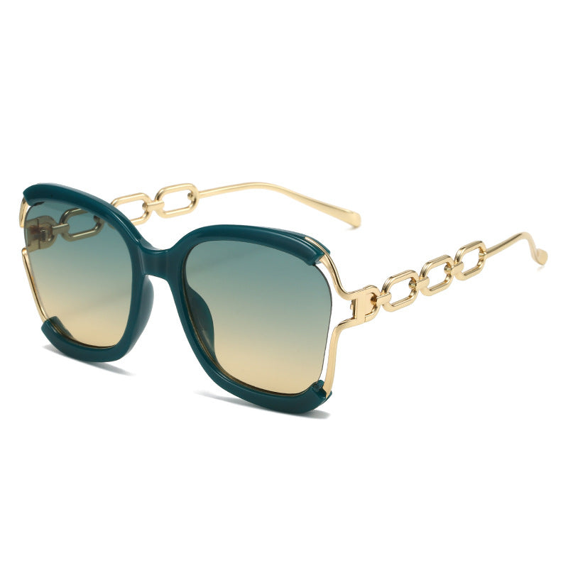 Chains Sunglasses – Metal Hollow UV400 Street Fashion Shades