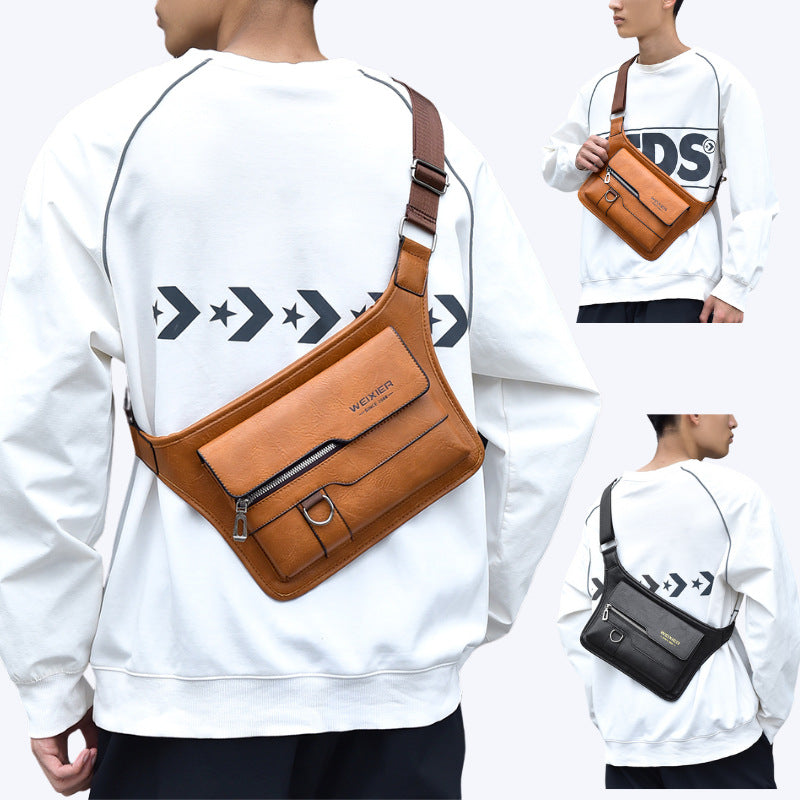 Men’s Waterproof Large Capacity Chest Bag – Crossbody Shoulder Bag