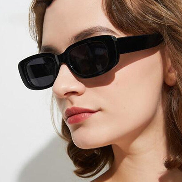 Women’s Small Square Sunglasses – Olive Green Trendy INS Style