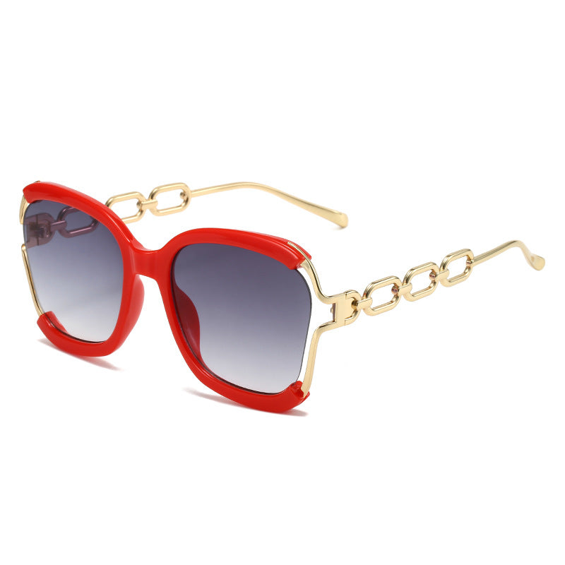 Chains Sunglasses – Metal Hollow UV400 Street Fashion Shades