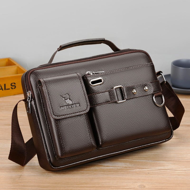 Men’s One Shoulder Crossbody Bag – Casual Business Satchel