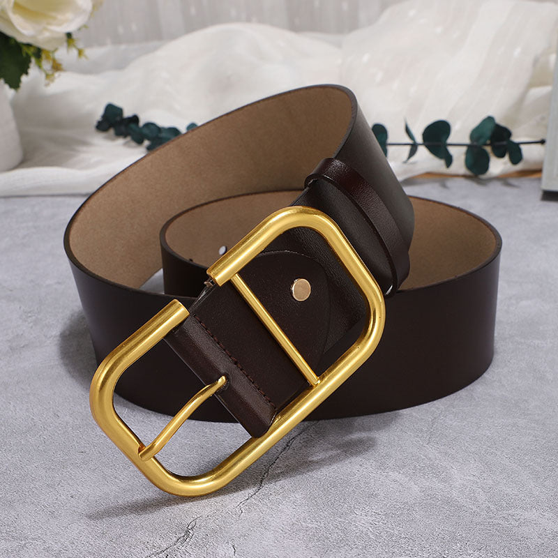 Women’s Cowhide Wide Waist Belt – Decorative Skirt & Coat Belt