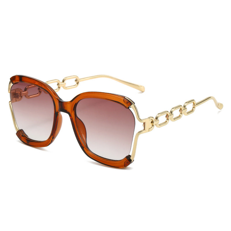 Chains Sunglasses – Metal Hollow UV400 Street Fashion Shades