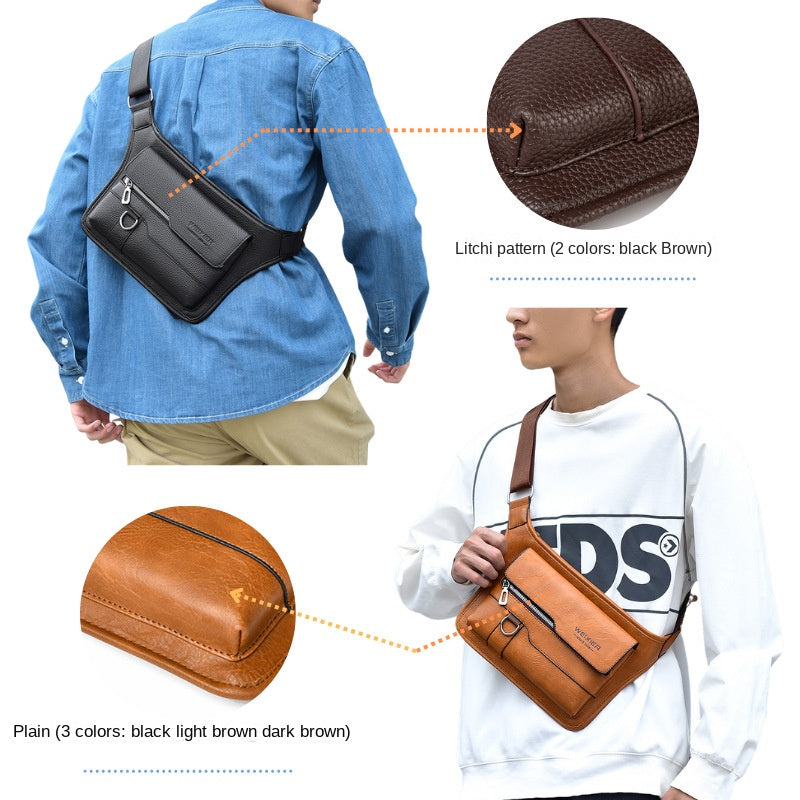 Men’s Waterproof Large Capacity Chest Bag – Crossbody Shoulder Bag