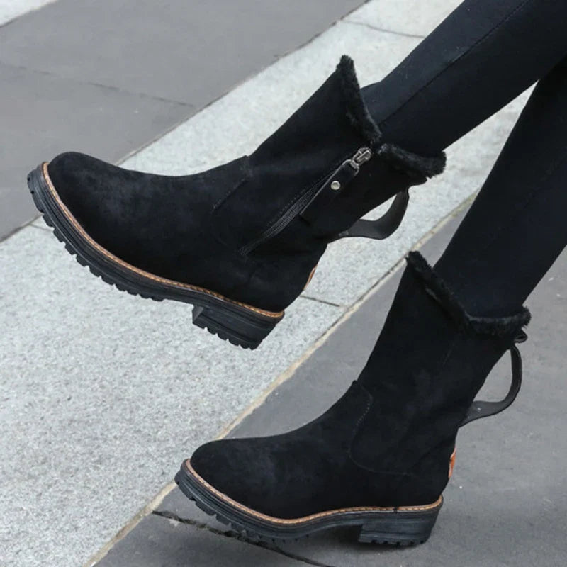 Women’s Fur-Lined Mid-Calf Winter Boots