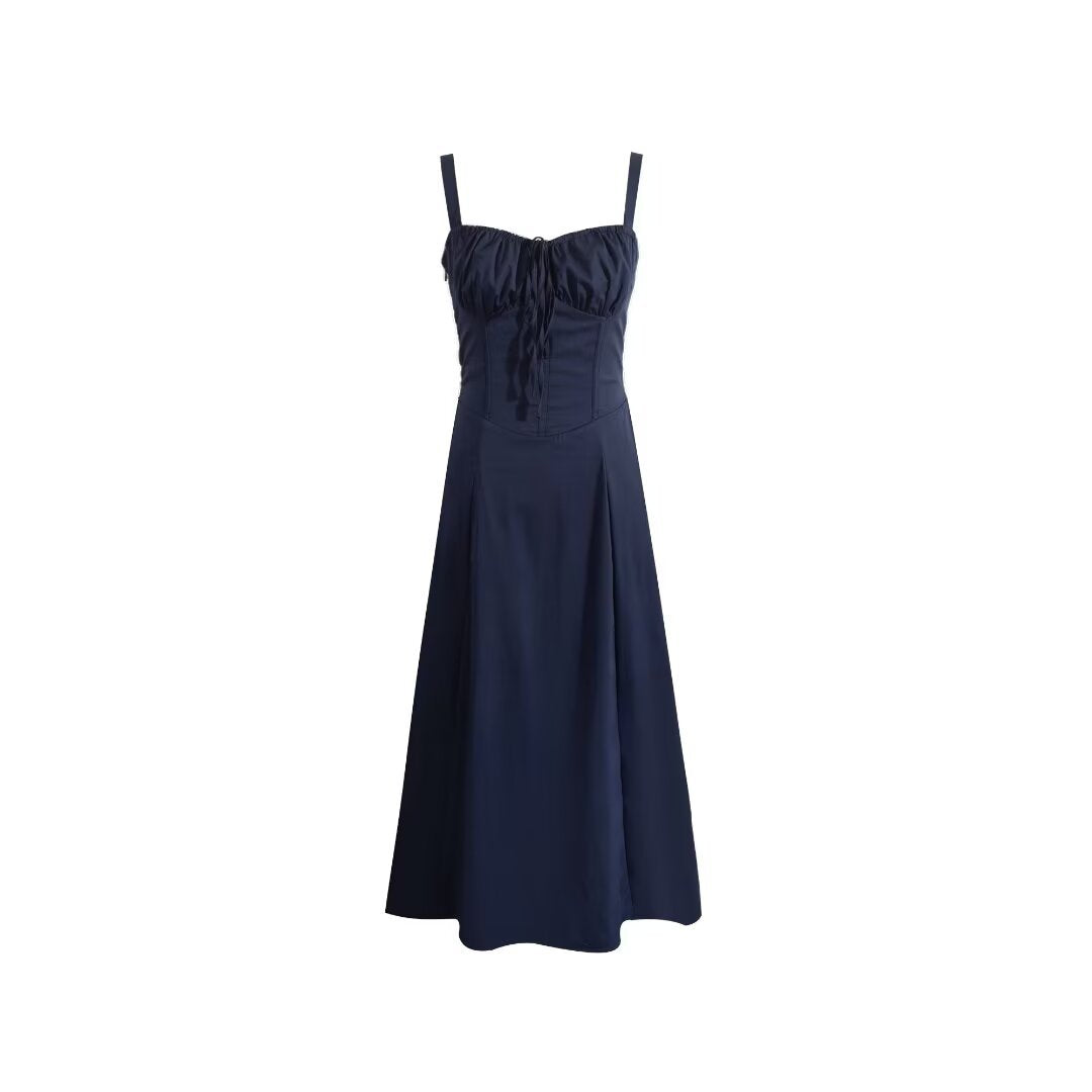 Women’s Floral Corset Maxi Dress – Square Neck A-Line Long Dress