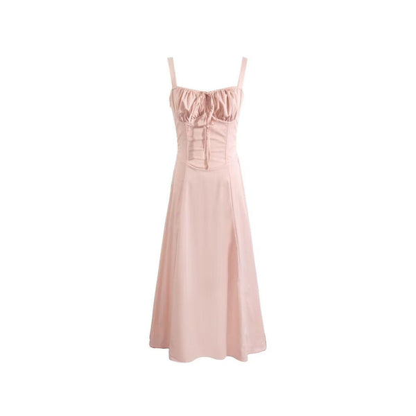 Women’s Floral Corset Maxi Dress – Square Neck A-Line Long Dress