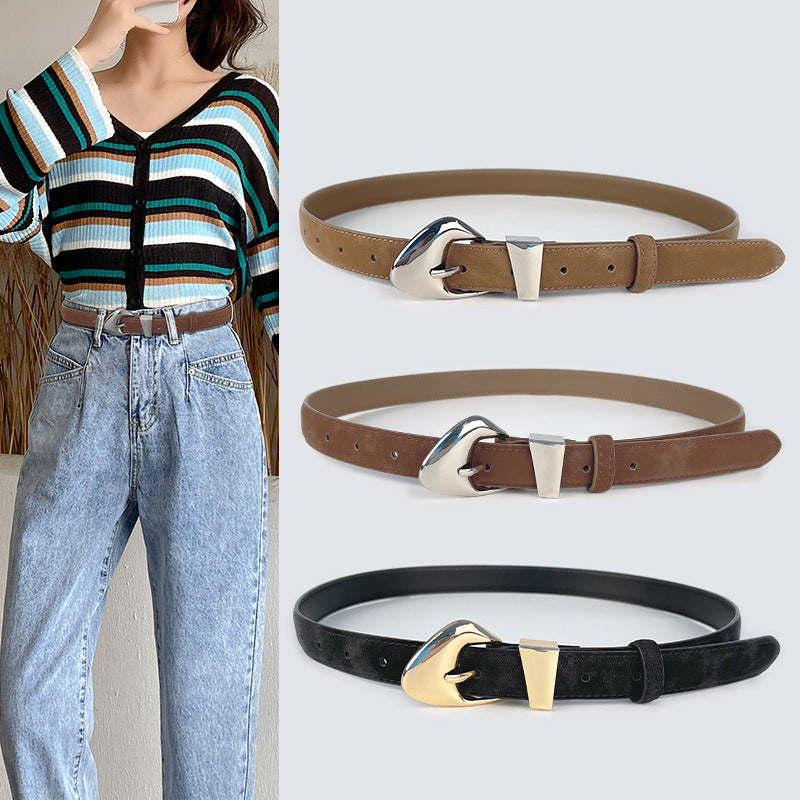 Women’s Suede Leather Pants Belt – Fashion Waist Belt