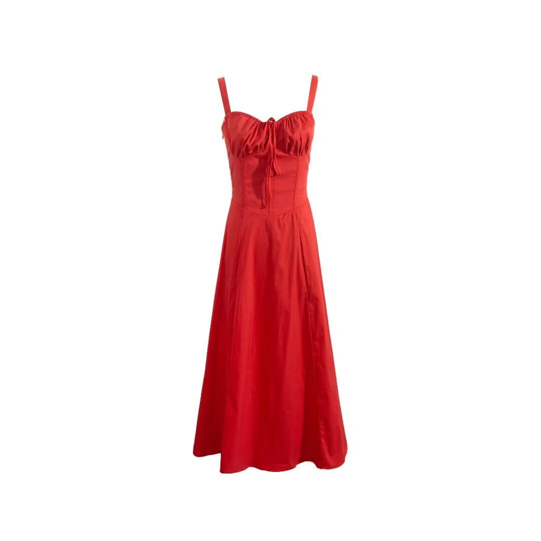 Women’s Floral Corset Maxi Dress – Square Neck A-Line Long Dress