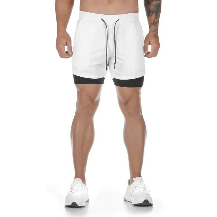 Men’s 2-in-1 Camo Running Shorts with Compression Liner