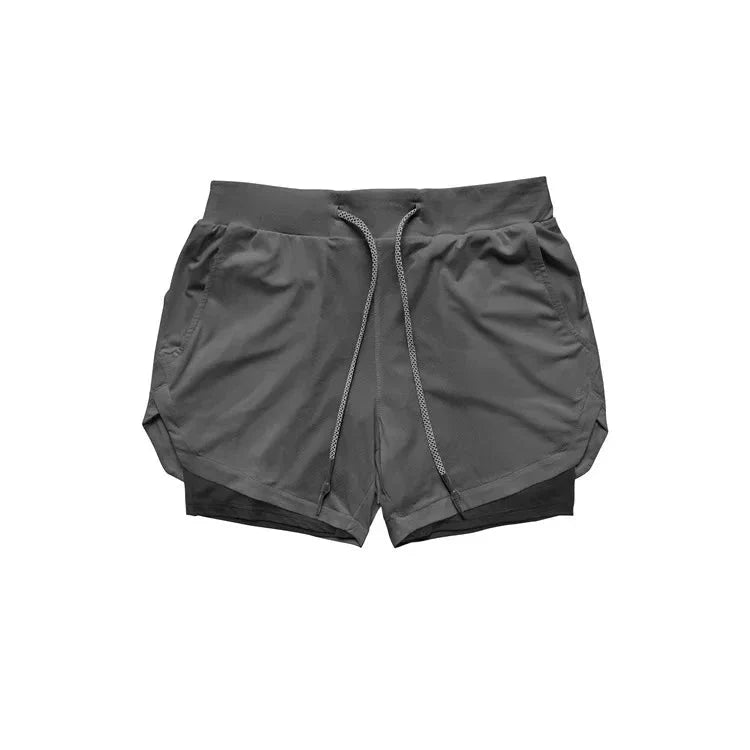 Men’s 2-in-1 Camo Running Shorts with Compression Liner