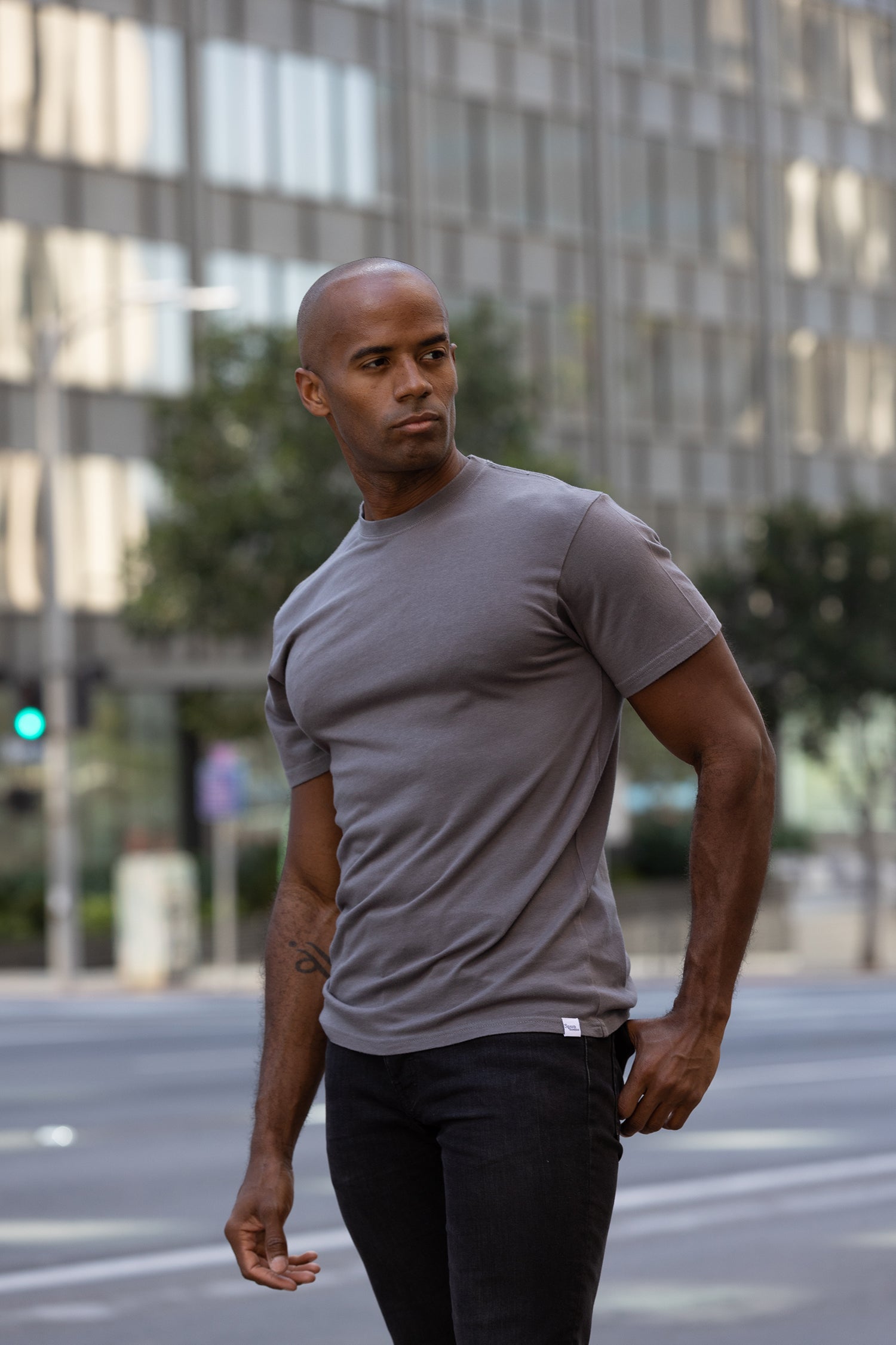 Men’s Bamboo Viscose Organic Cotton Short Sleeve Classic T-Shirt
