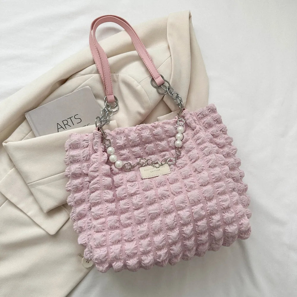Bubble Textured Tote Bag – Stylish Everyday Handbag
