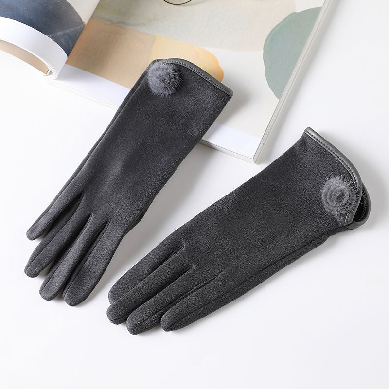 Women’s Korean Style Winter Fleece Gloves – Warm Autumn Fashion