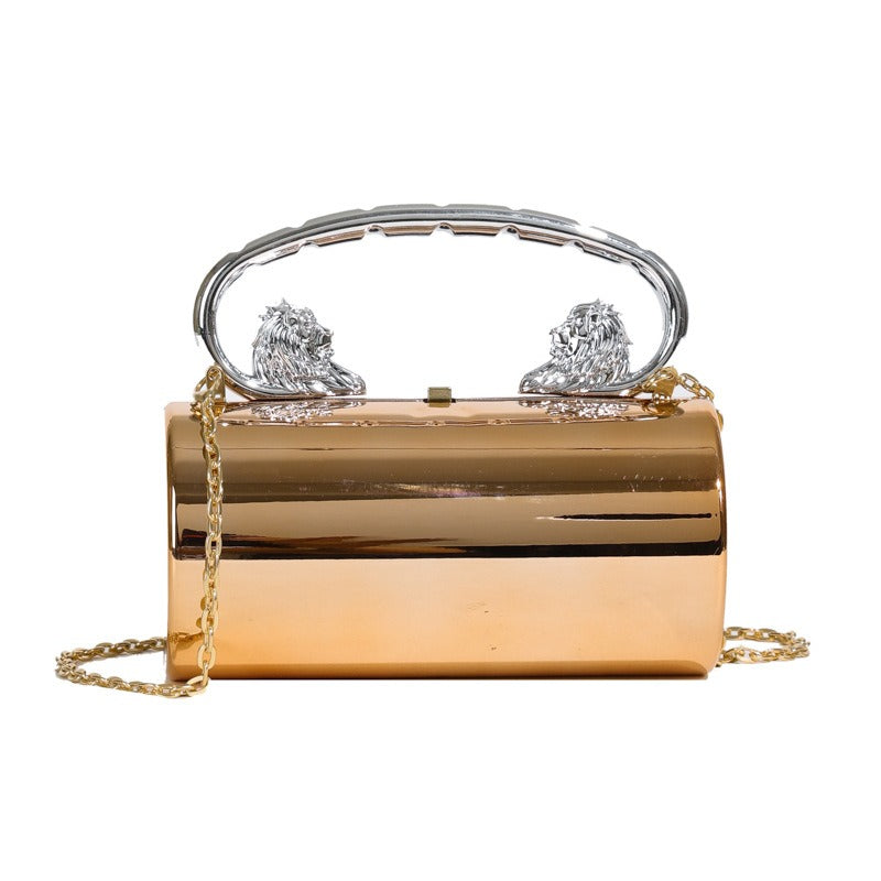 Women’s Acrylic Chain Crossbody Bag – Solid Color Fashion Handbag