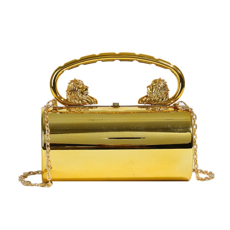Women’s Acrylic Chain Crossbody Bag – Solid Color Fashion Handbag