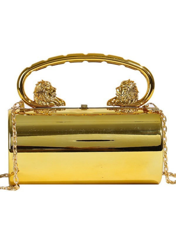 Women’s Acrylic Chain Crossbody Bag – Solid Color Fashion Handbag