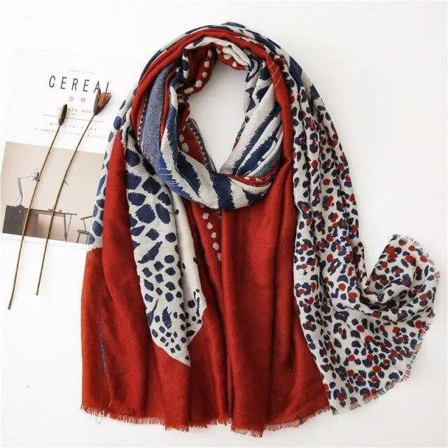 Women’s Leopard Print Scarf – Autumn Winter Fashion Wrap