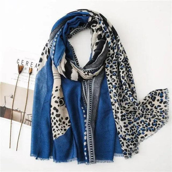 Women’s Leopard Print Scarf – Autumn Winter Fashion Wrap