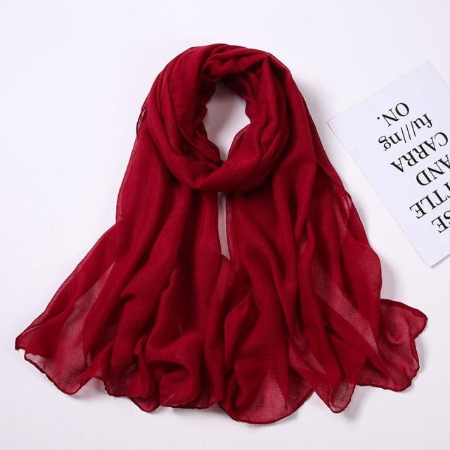 Women’s Soft Viscose Cotton Scarf – Lightweight Elegant Shawl Hijab Wrap