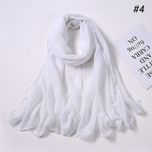 Women’s Soft Viscose Cotton Scarf – Lightweight Elegant Shawl Hijab Wrap