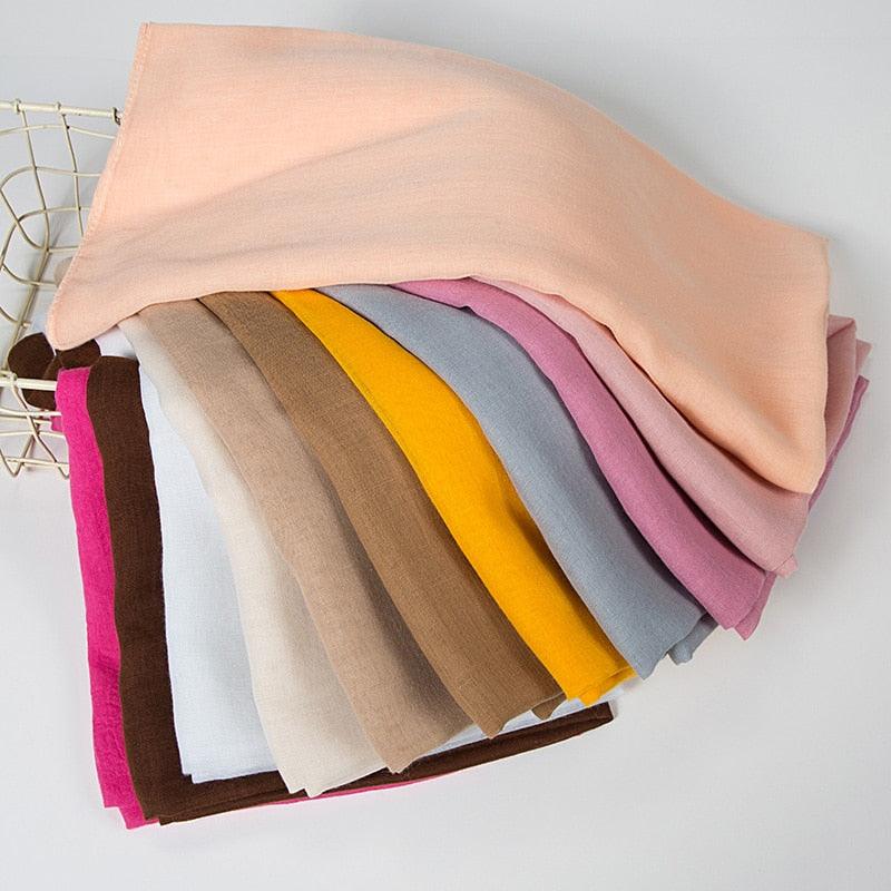 Women’s Soft Viscose Cotton Scarf – Lightweight Elegant Shawl Hijab Wrap