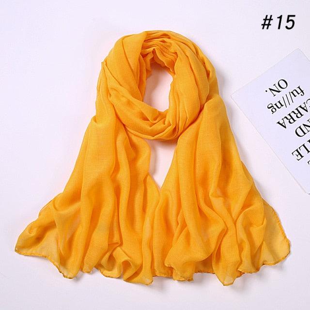 Women’s Soft Viscose Cotton Scarf – Lightweight Elegant Shawl Hijab Wrap