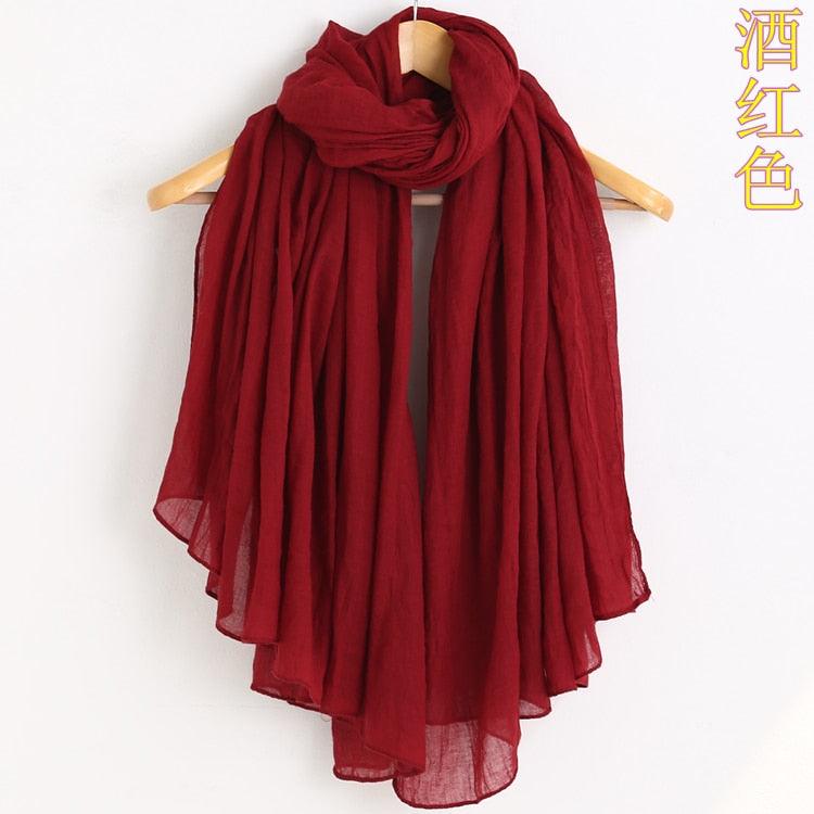 Women’s Soft Viscose Cotton Scarf – Lightweight Elegant Shawl Hijab Wrap