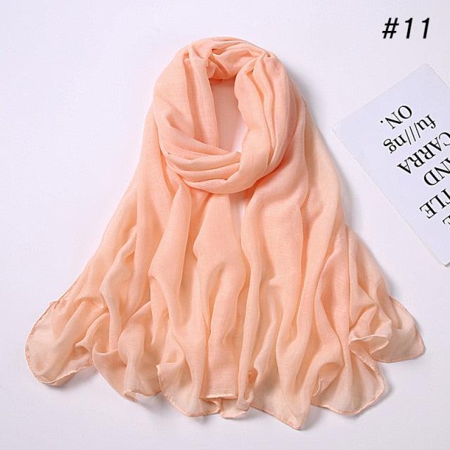 Women’s Soft Viscose Cotton Scarf – Lightweight Elegant Shawl Hijab Wrap