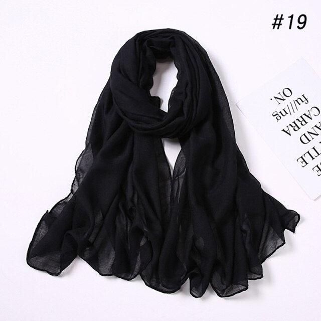 Women’s Soft Viscose Cotton Scarf – Lightweight Elegant Shawl Hijab Wrap