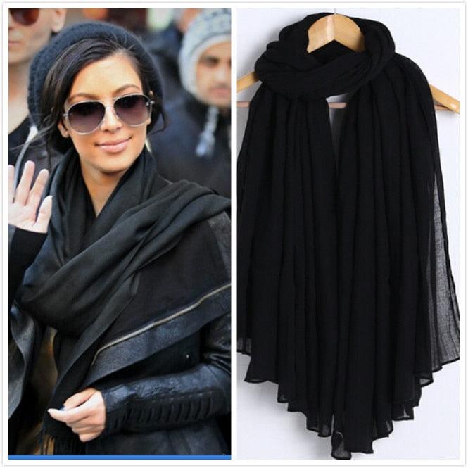 Women’s Soft Viscose Cotton Scarf – Lightweight Elegant Shawl Hijab Wrap