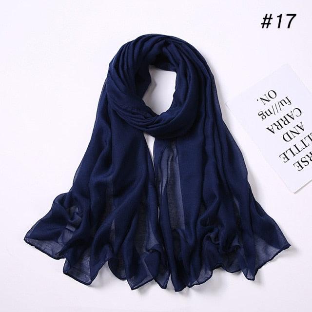 Women’s Soft Viscose Cotton Scarf – Lightweight Elegant Shawl Hijab Wrap