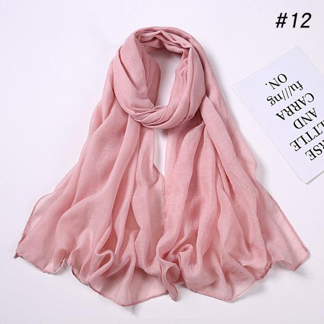 Women’s Soft Viscose Cotton Scarf – Lightweight Elegant Shawl Hijab Wrap