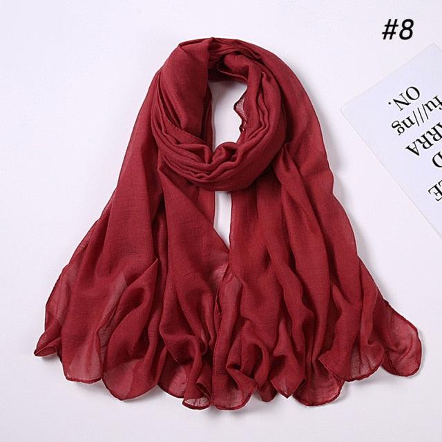 Women’s Soft Viscose Cotton Scarf – Lightweight Elegant Shawl Hijab Wrap