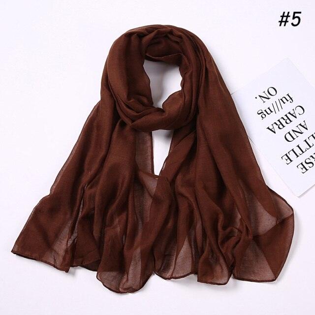 Women’s Soft Viscose Cotton Scarf – Lightweight Elegant Shawl Hijab Wrap